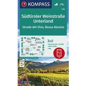  KOMPASS Wanderkarte Südtiroler Weinstraße, Unterland, Strada del Vino, Bassa Atesina 1:25 000  - Wanderkarte