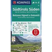  KOMPASS Wanderkarte Südtirols Süden, Bolzano Vigneti e Dolomiti, Val di Cembra, Val di Fiemme 1:50 000  - Wanderkarte