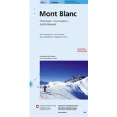  Swisstopo 1 : 50 000 Mont Blanc Carte de sports de neige  - Winterwanderkarte