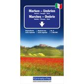  MARKEN - UMBRIEN NR. 09 REGIONALKARTE ITALIEN 1:200 000  - Straßenkarte