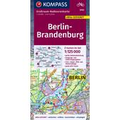  KOMPASS GRK 3703 BERLIN-BRANDENBURG  - Fahrradkarte