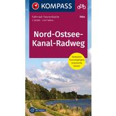 FAHRRAD-TOURENKARTE NORD-OSTSEE-KANAL-RADWEG  - Fahrradkarte