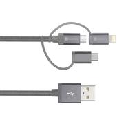 SKROSS 3IN1 CABLE 1,2M (MICRO USB / USB-C / LIGHNING)  - 