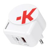 SKROSS EURO USB CHARGER AC65PD WITH USB-C CABLE  - Reisestecker