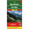  Alpenländer - Österreich - Slowenien - Italien - Schweiz - Frankreich, Autokarte 1:500.000 - Straßenkarte - FREYTAG + BERNDT