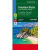  Kroatien Küste, Istrien - Dalmatien - Dubrovnik 1 : 200 000 Autokarte - Straßenkarte - FREYTAG + BERNDT