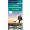  KOMPASS Fernwegekarte Fernwanderwege Europa, Long-Distance-Paths Europe 1:2 500 000 - Karte - KOMPASS KARTEN GMBH