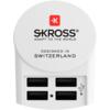 SKROSS EURO USB CHARGER 4XA Reisestecker WHITE - WHITE