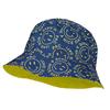 P.A.C. LEDRAS BUCKET HAT Unisex Hut PETROL AOP - BLUE/YELLOW AOP