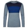 Smartwool CLASSIC THERMAL MERINO BASE LAYER COLORBLOCK CREW BOXED Herren Funktionsshirt BLACK-WINTER MOSS - PEWTER BLUE HEATHER