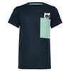 Namuk PLUTO MERINO POCKET T-SHIRT Kinder T-Shirt TRUE NAVY / NORTHERN LIGHTS - TRUE NAVY / NORTHERN LIGHTS