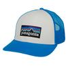 Patagonia P-6 LOGO TRUCKER HAT Unisex Mütze WHITE W/VESSEL BLUE - WHITE W/VESSEL BLUE