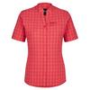Jack Wolfskin NORBO S/S SHIRT W Damen Outdoor Bluse NIGHT BLUE CHECKS - VIBRANT RED CHECK