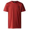 The North Face M S/S SIMPLE DOME TEE Herren T-Shirt TNF WHITE - IRON RED